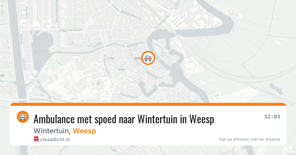 Ambulance met spoed naar Wintertuin in Weesp — 2 jun 2026