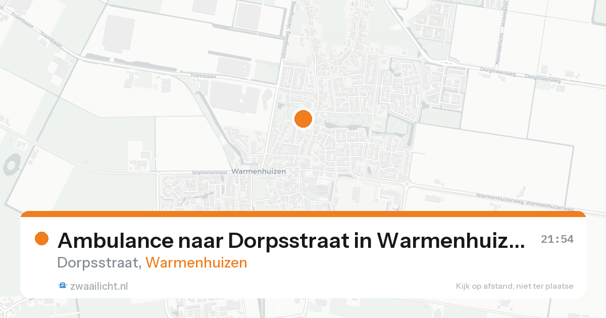 Ambulance naar Dorpsstraat in Warmenhuizen — 17 aug 2026