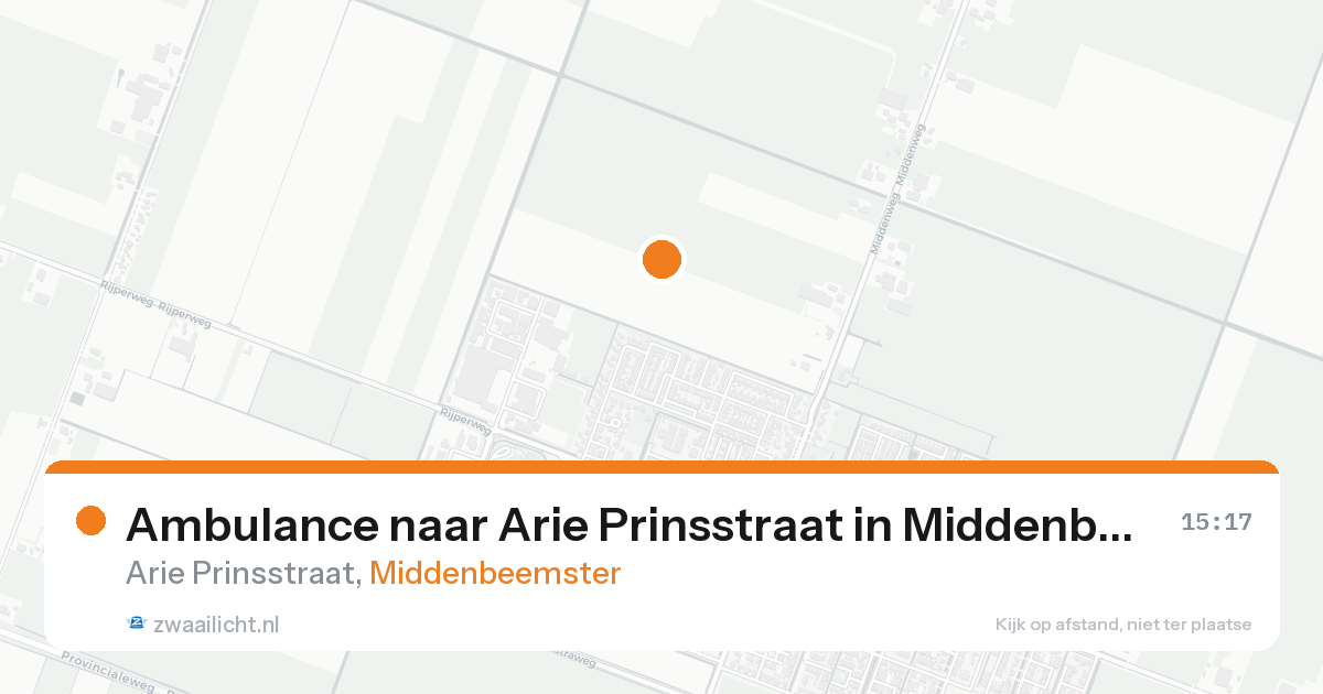Ambulance naar Arie Prinsstraat in Middenbeemster — 5 jun 2026