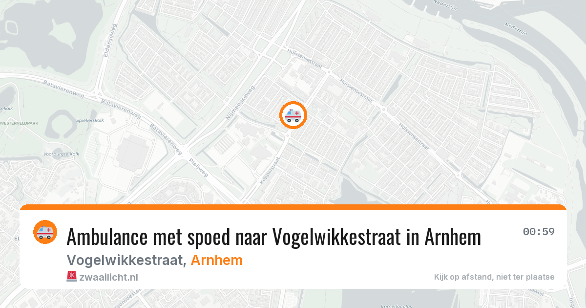 Ambulance met spoed naar Vogelwikkestraat in Arnhem — 22 apr 2026