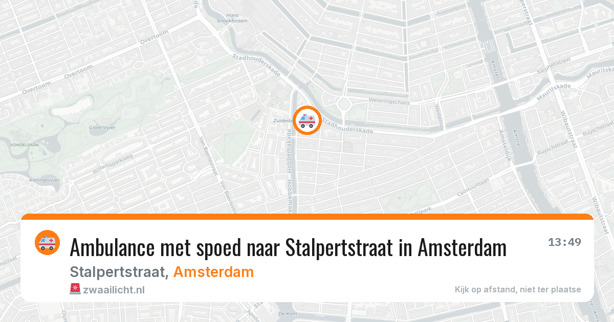 Ambulance met spoed naar Stalpertstraat in Amsterdam — 6 mei 2026