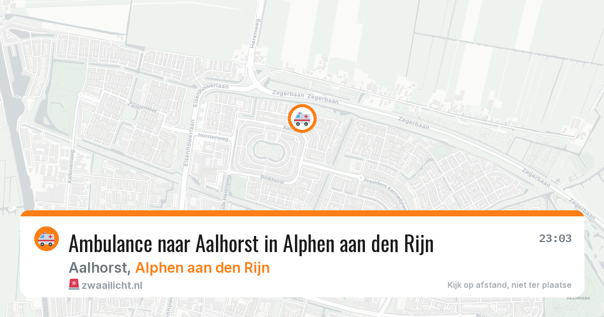 Ambulance naar Aalhorst in Alphen aan den Rijn — 13 apr 2026