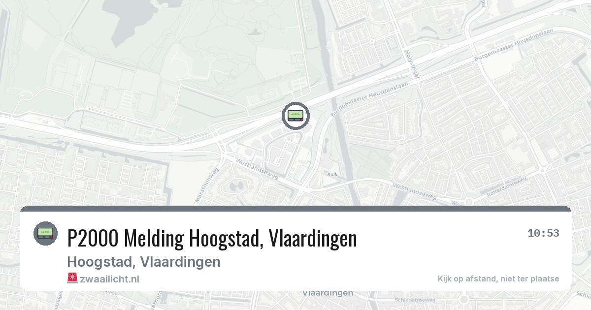 P2000 Melding Hoogstad, Vlaardingen — 12 aug 2026