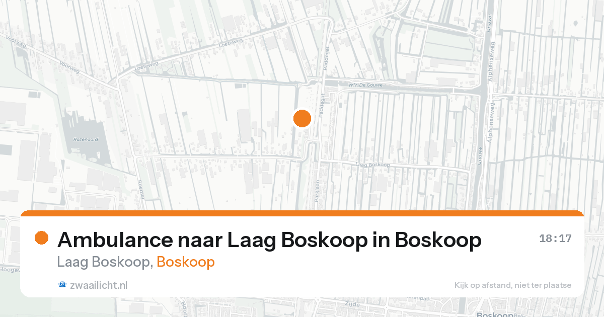 Ambulance naar Laag Boskoop in Boskoop — 14 aug 2026