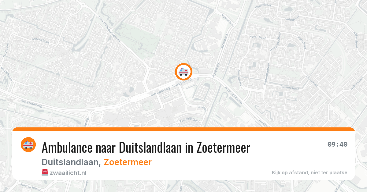 Ambulance naar Duitslandlaan in Zoetermeer — 2 apr 2026