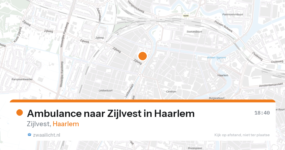 Ambulance naar Zijlvest in Haarlem — 27 aug 2026