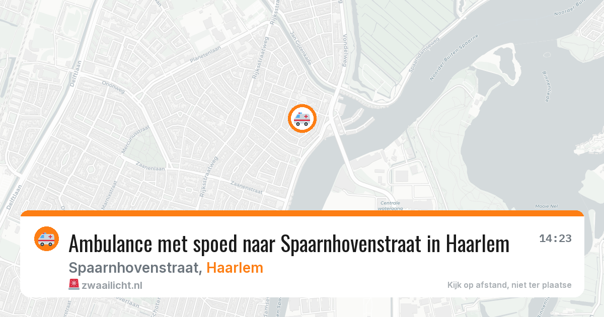 Ambulance met spoed naar Spaarnhovenstraat in Haarlem — 13 apr 2026