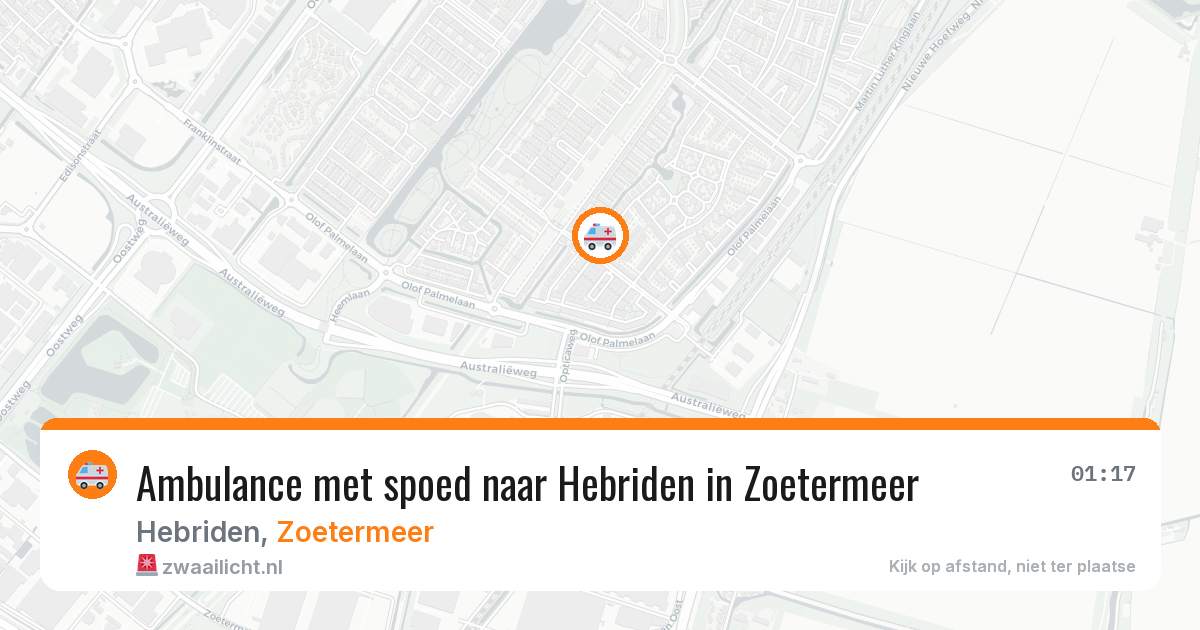 Ambulance met spoed naar Hebriden in Zoetermeer — 13 mei 2026