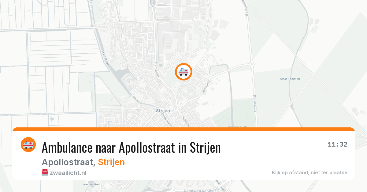Ambulance naar Apollostraat in Strijen — 16 mei 2026