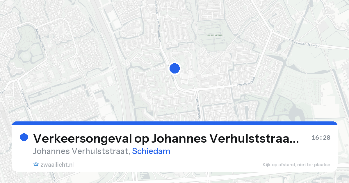 Verkeersongeval op Johannes Verhulststraat in Schiedam — 19 aug 2026