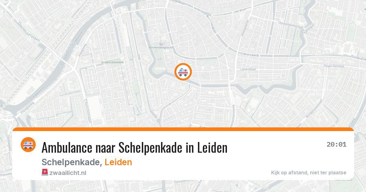 Ambulance naar Schelpenkade in Leiden — 28 mei 2026