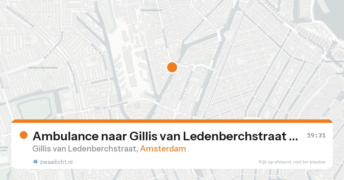 Ambulance naar Gillis van Ledenberchstraat in Amsterdam — 20 aug 2026