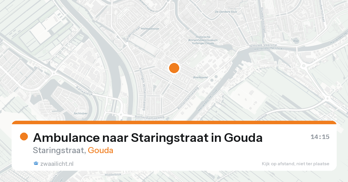 Ambulance naar Staringstraat in Gouda — 16 aug 2026