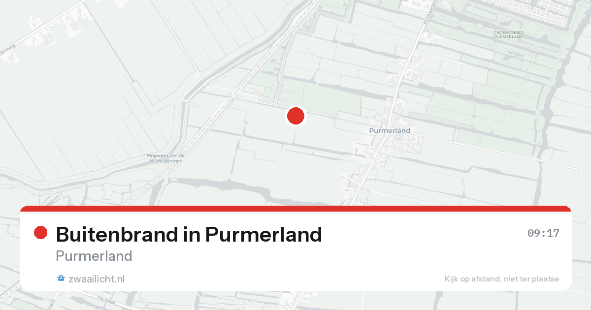 Buitenbrand in Purmerland — 15 aug 2026