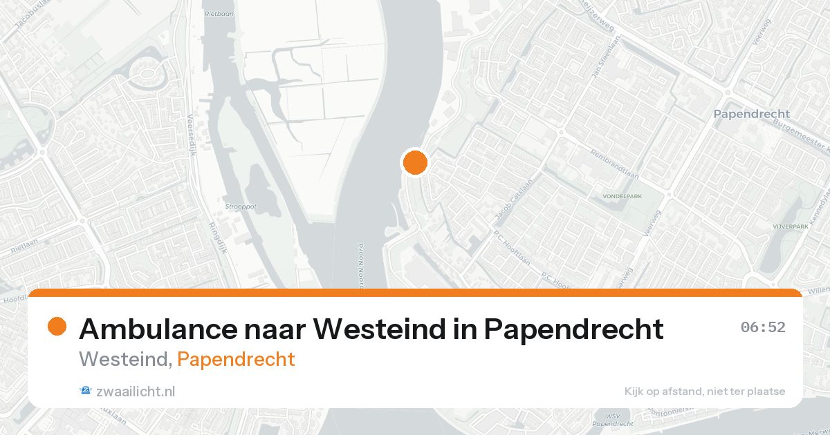 Ambulance naar Westeind in Papendrecht — 28 mei 2026