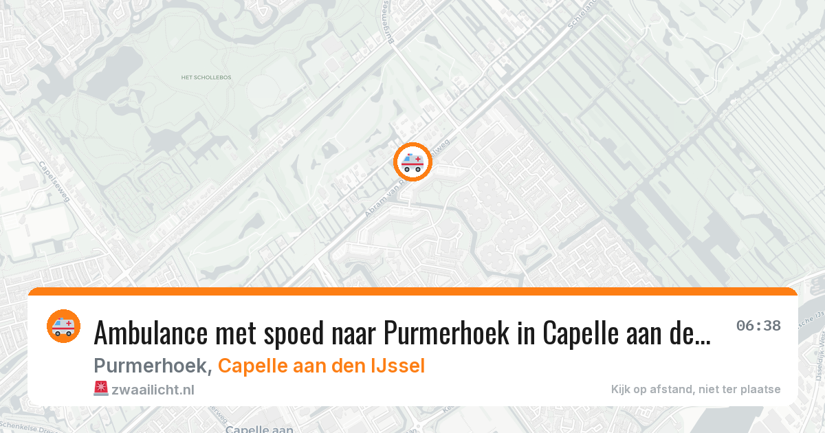 Ambulance met spoed naar Purmerhoek in Capelle aan den IJssel — 8 apr 2026