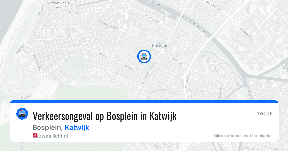 Verkeersongeval op Bosplein in Katwijk — 7 apr 2026