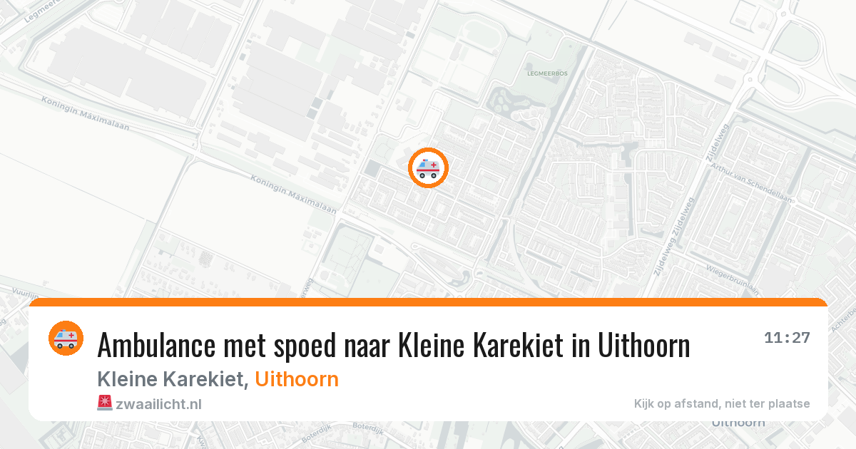 Ambulance met spoed naar Kleine Karekiet in Uithoorn — 19 mei 2026
