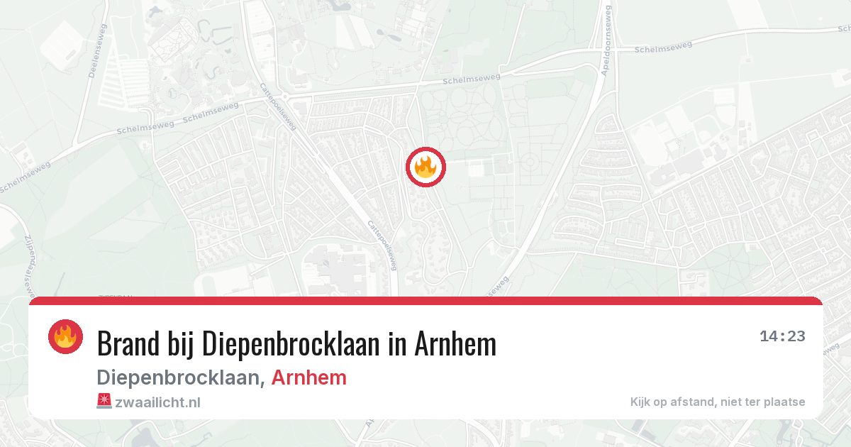 Brand bij Diepenbrocklaan in Arnhem — 24 jul 2026