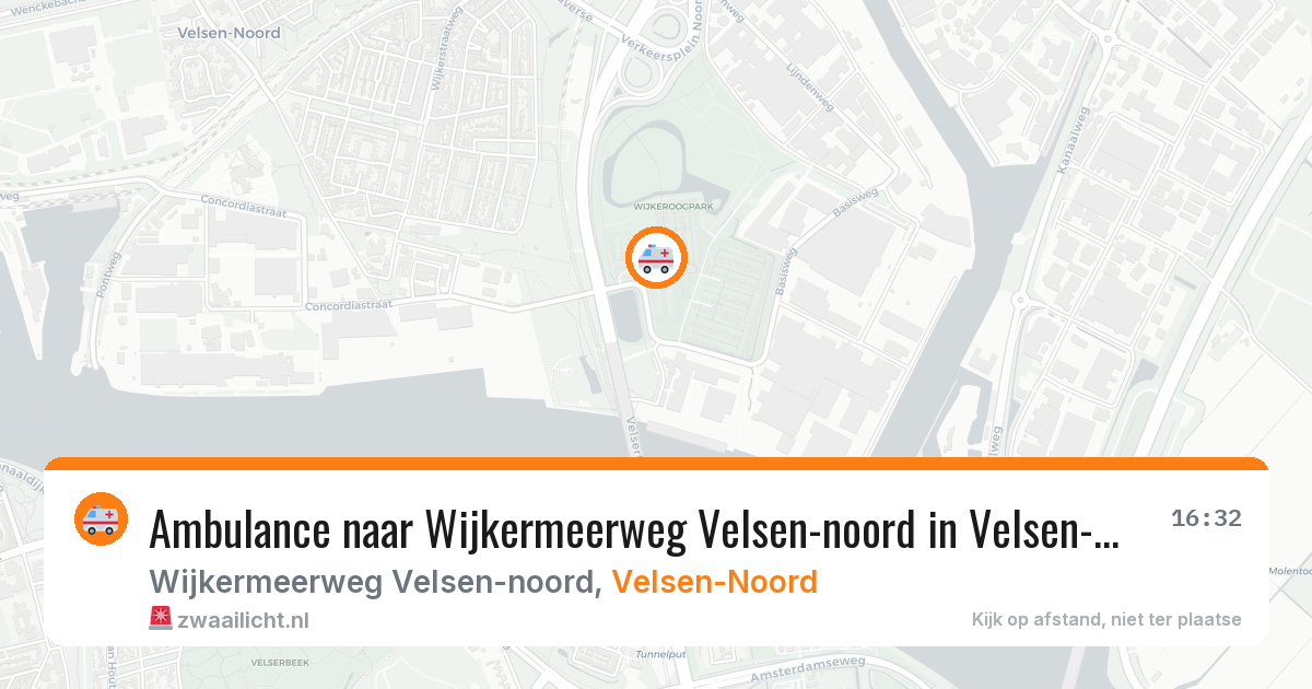 Ambulance naar Wijkermeerweg Velsen-noord in Velsen-Noord — 24 jun 2026