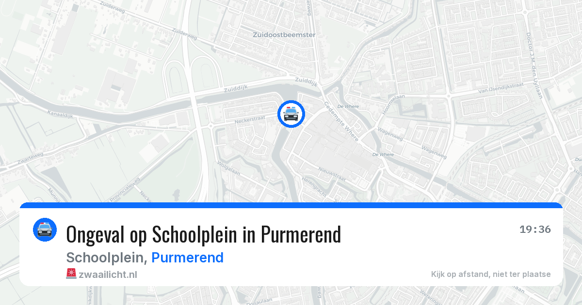 Ongeval op Schoolplein in Purmerend — 15 jul 2026