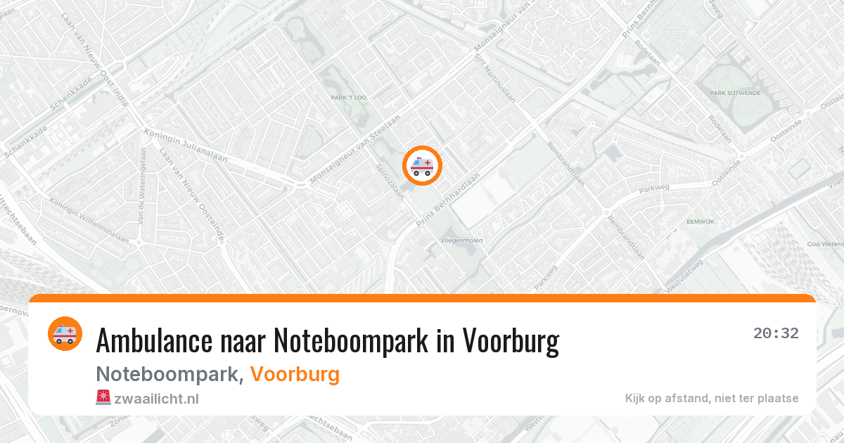 Ambulance naar Noteboompark in Voorburg — 23 mei 2026