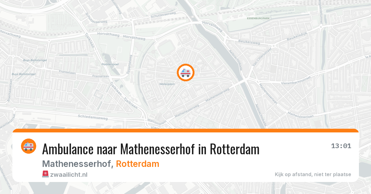 Ambulance naar Mathenesserhof in Rotterdam — 10 jun 2026
