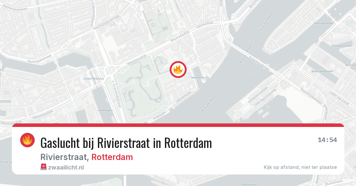Gaslucht bij Rivierstraat in Rotterdam — 16 jun 2026