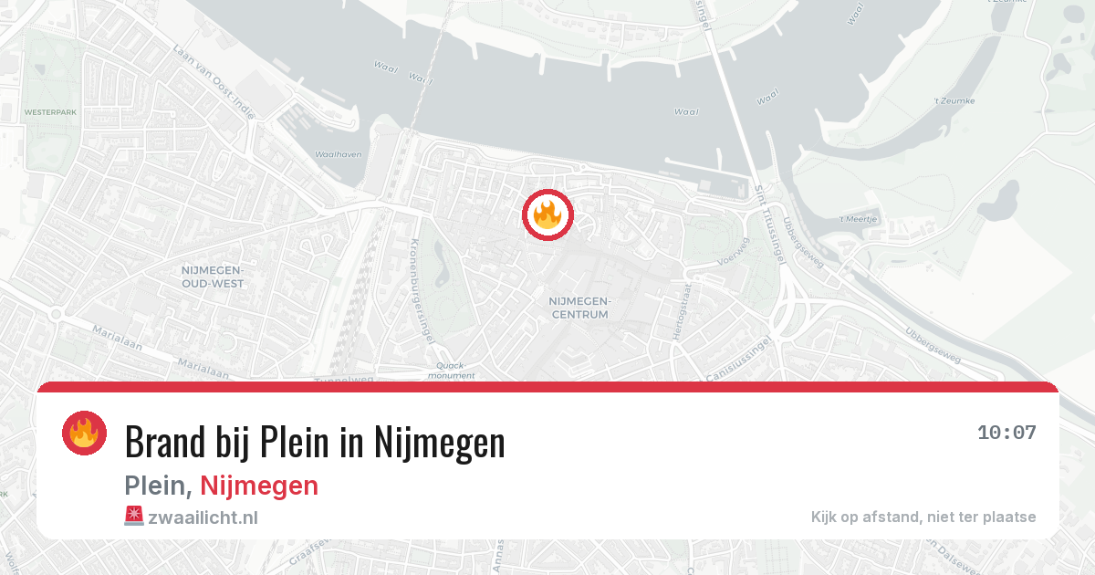 Brand bij Plein in Nijmegen — 28 mei 2026