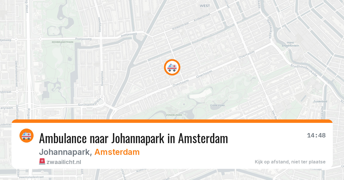 Ambulance naar Johannapark in Amsterdam — 19 jun 2026