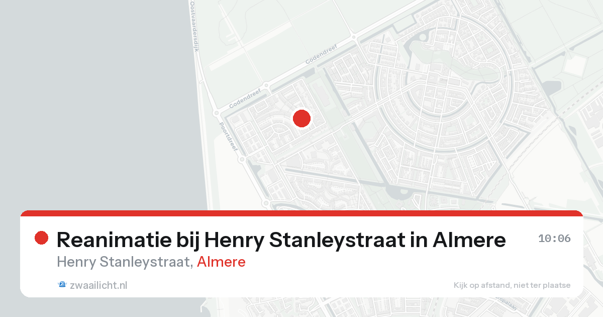 Reanimatie bij Henry Stanleystraat in Almere — 21 aug 2026