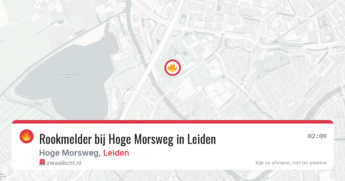 Rookmelder bij Hoge Morsweg in Leiden — 22 jul 2026