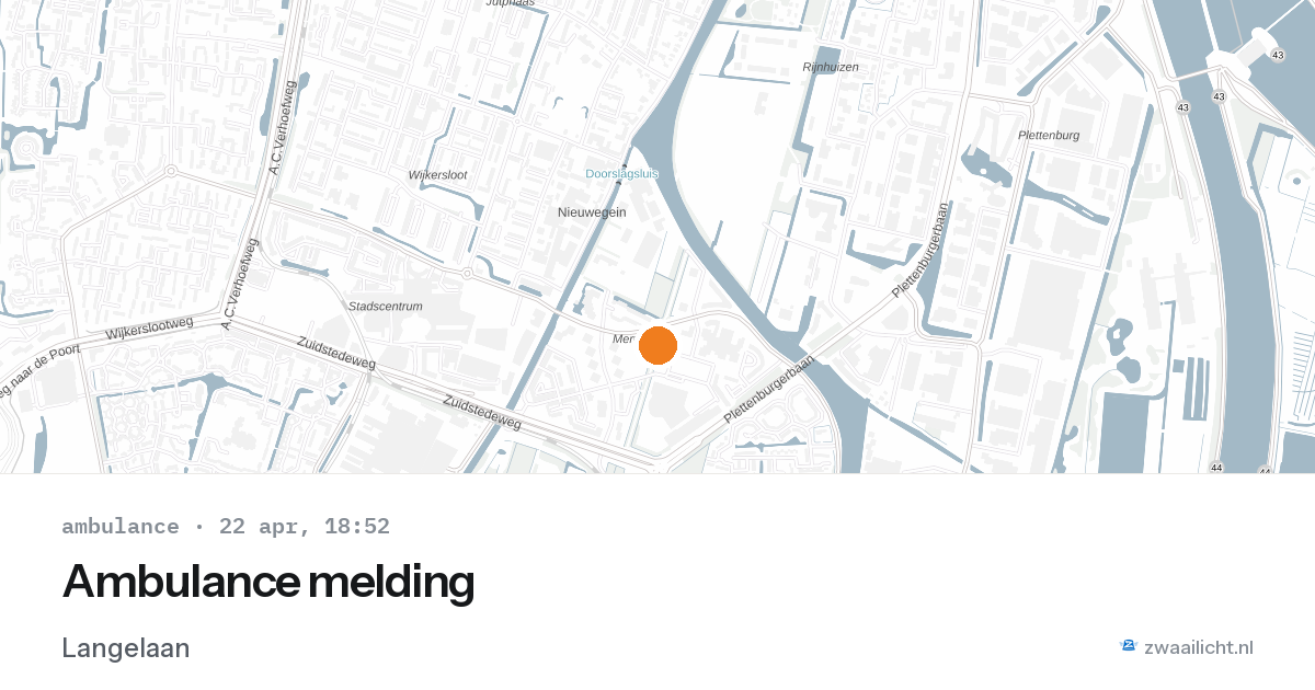Ambulance melding — 22 apr 2026