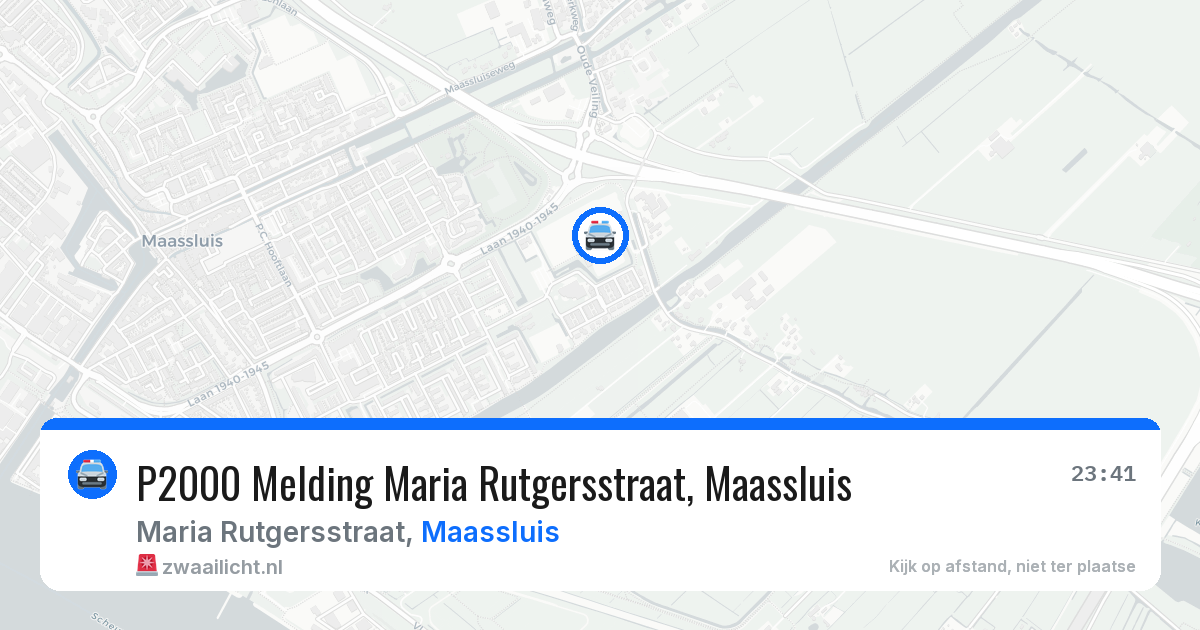 P2000 Melding Maria Rutgersstraat, Maassluis — 15 jun 2026