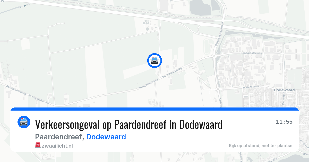 Verkeersongeval op Paardendreef in Dodewaard — 18 jul 2026