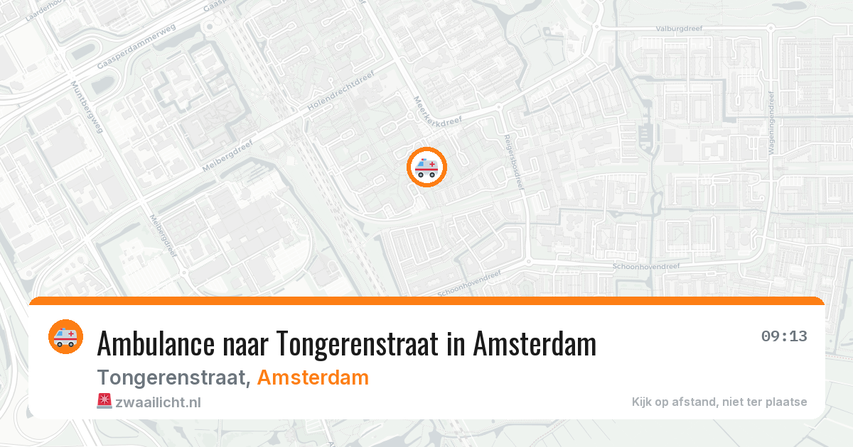 Ambulance naar Tongerenstraat in Amsterdam — 23 apr 2026