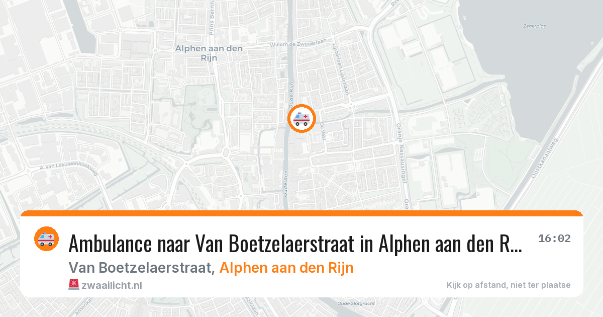 Ambulance naar Van Boetzelaerstraat in Alphen aan den Rijn — 23 mei 2026