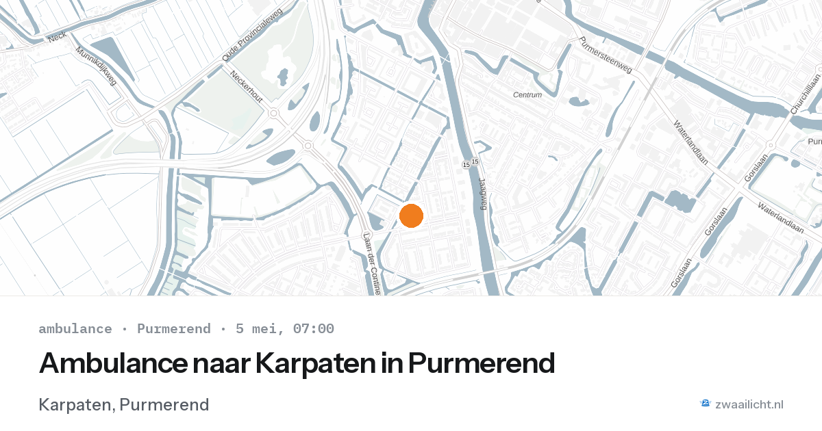 Ambulance naar Karpaten in Purmerend — 5 mei 2026
