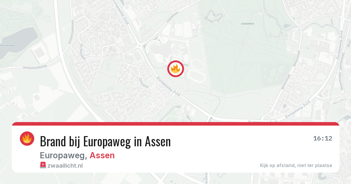 Brand bij Europaweg in Assen — 4 aug 2026