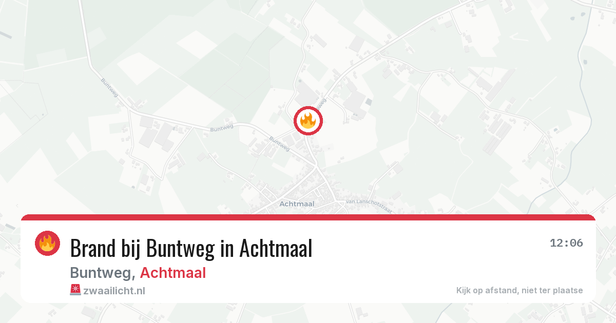 Brand bij Buntweg in Achtmaal — 19 jun 2026