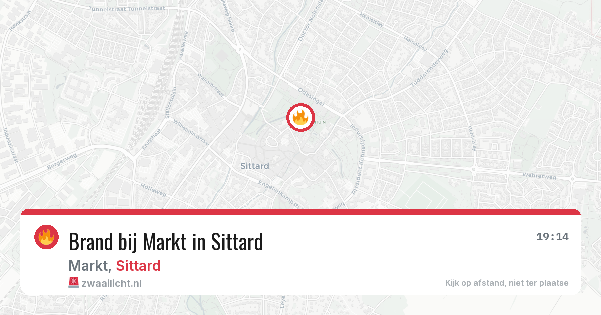Brand bij Markt in Sittard — 15 feb 2026