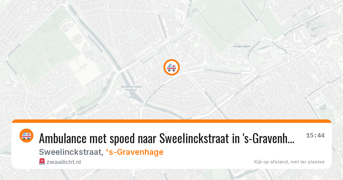 Ambulance met spoed naar Sweelinckstraat in 's-Gravenhage — 22 jun 2026