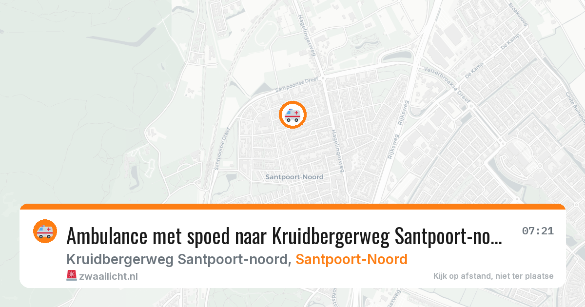 Ambulance met spoed naar Kruidbergerweg Santpoort-noord in Santpoort-Noord — 5 aug 2026