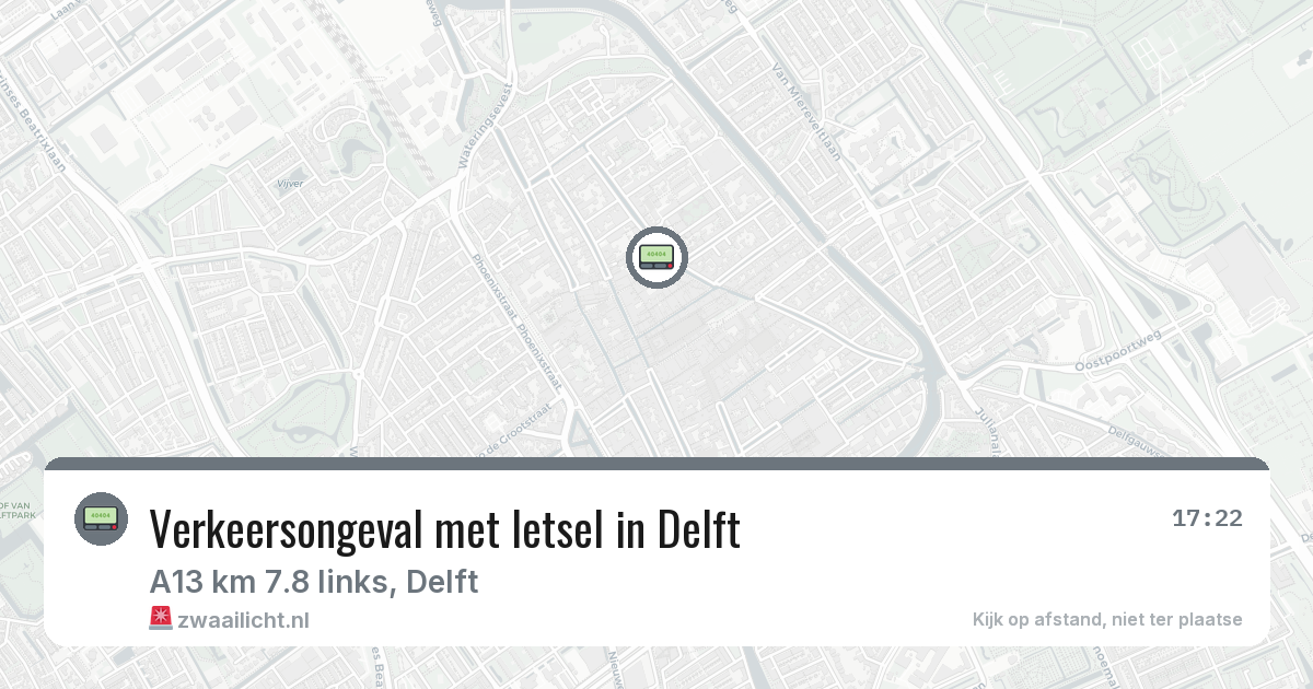 Verkeersongeval met letsel in Delft — 26 feb 2026