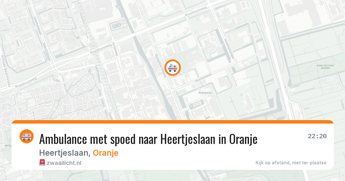 Ambulance met spoed naar Heertjeslaan in Oranje — 3 jun 2026