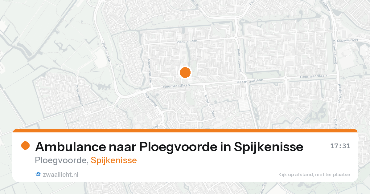 Ambulance naar Ploegvoorde in Spijkenisse — 23 aug 2026
