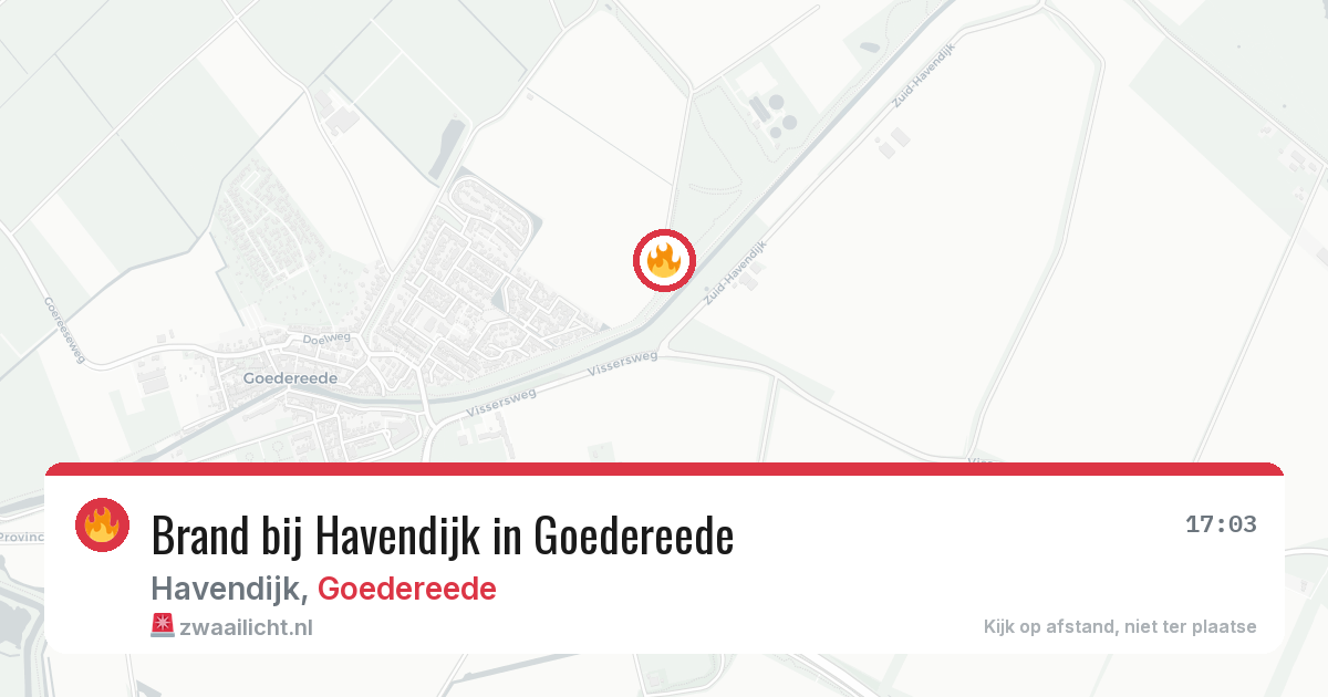 Brand bij Havendijk in Goedereede — 16 feb 2026