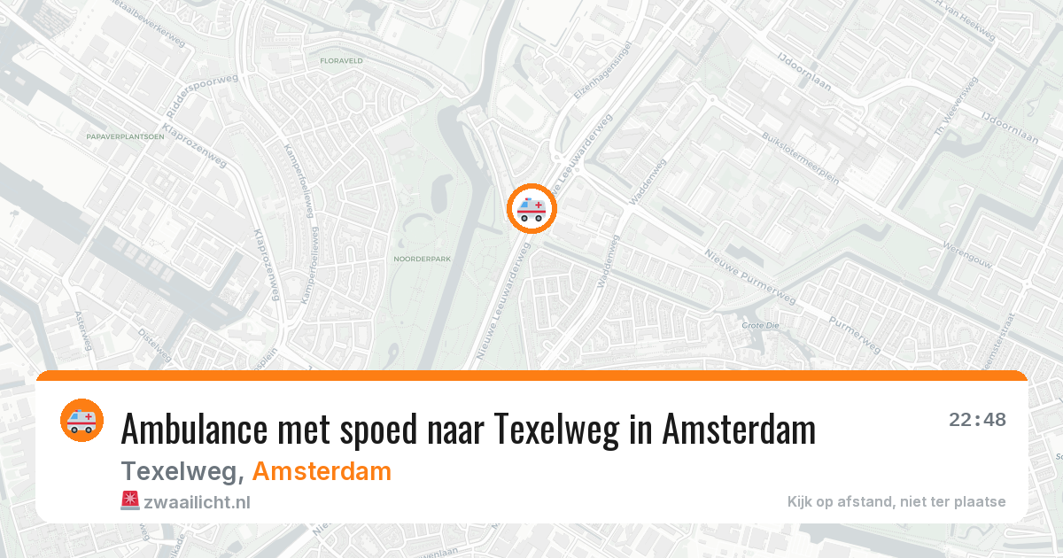 Ambulance met spoed naar Texelweg in Amsterdam — 27 jun 2026