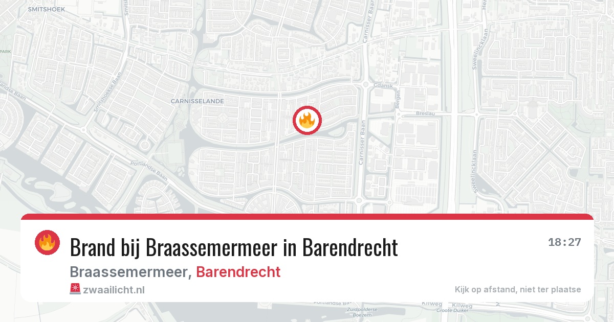 Brand bij Braassemermeer in Barendrecht — 27 jun 2026