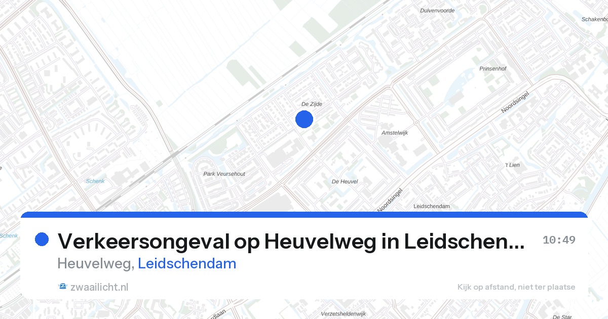 Verkeersongeval op Heuvelweg in Leidschendam — 28 aug 2026